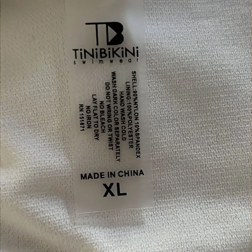 NWT TiniBikini tropical print ruffle swimsuit XL​